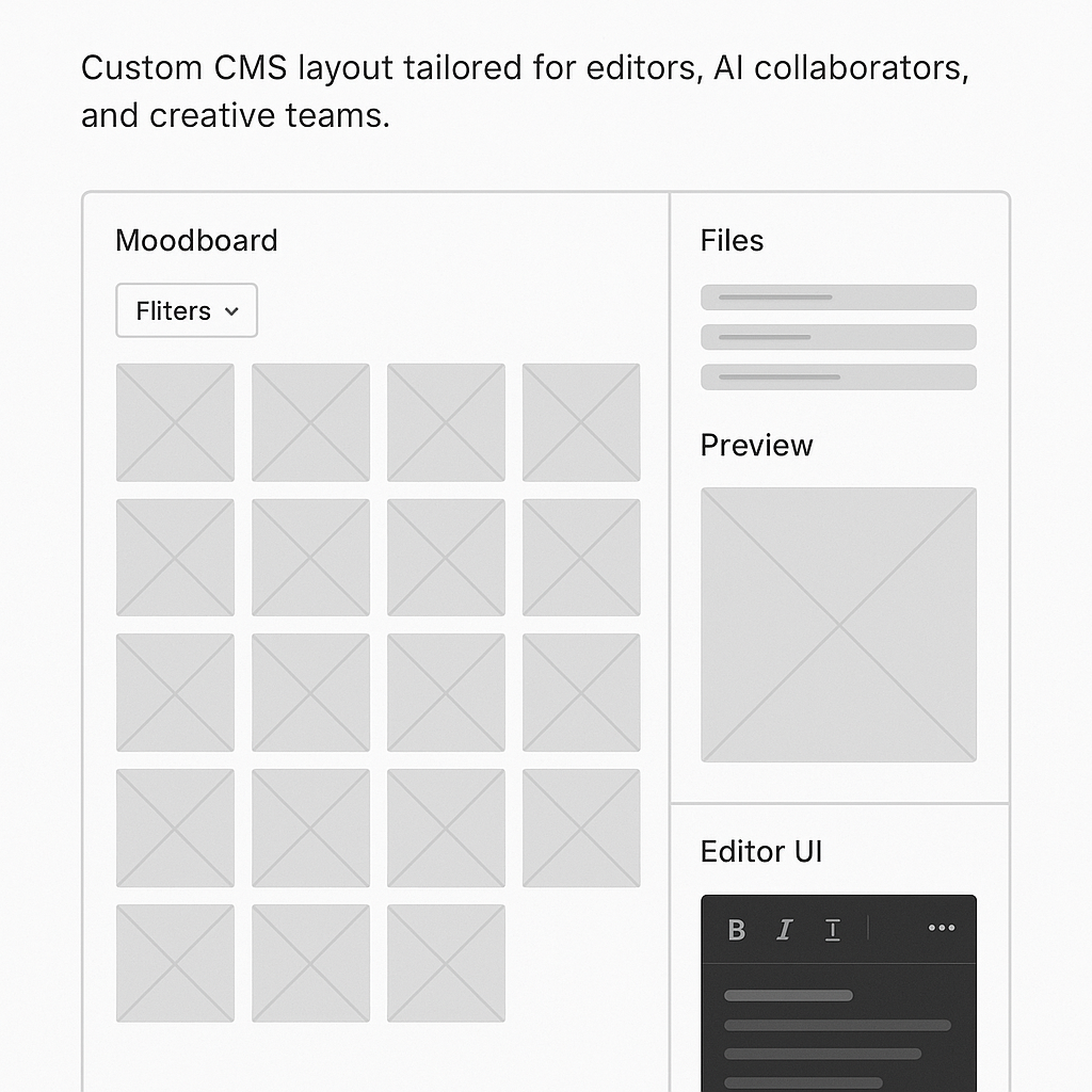 Editor Workflow Wireframe